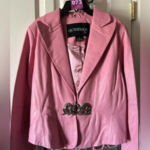 Like New Pink Leather Jacket
